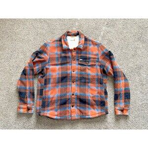 Timberland Men’s XL Plaid Fleece-Lined Shacket Shirt Jacket – Heavyweight & Warm